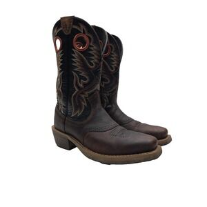 Ariat Men's 8EE Heritage Roughstock Brown Black Leather Western Boots 10017378